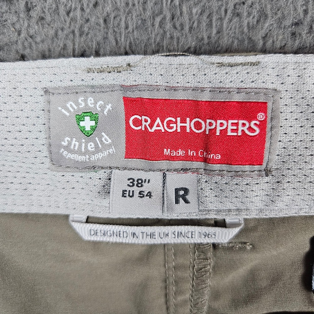 Craghoppers Mens Hiking Pants 38R Khaki Insect Shield Technical - Picture 8 of 13